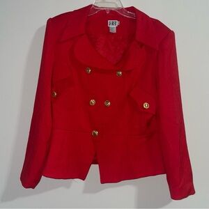 Vintage JRT Elegant Red Double-Breasted Blazer